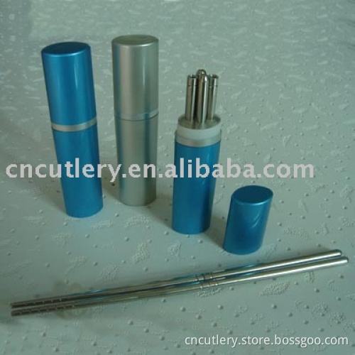 chopsticks,stainless steel chopsticks,aluminium case,metal chopsticks